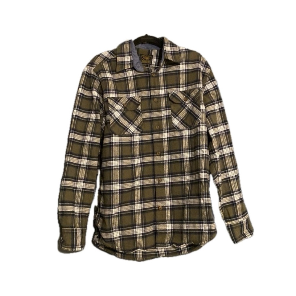 Jacks MFG Adult Long Sleeve Heritage Flannel Shirt Button Up 100 Cotton Sz M